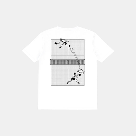 Retro Revival Court Pickleball Tee (White) - KTCHN